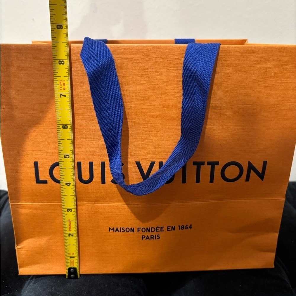 Louis Vuitton Bold Orange Shopping Bag with Blue Straps - Picture 5 of 6